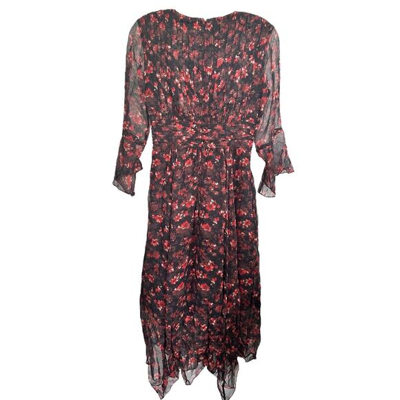 RACHEL ZOE Women's Chiffon CADEN DRESS 100% Silk Lined - Size 0 Floral Multi - Picture 5 of 12